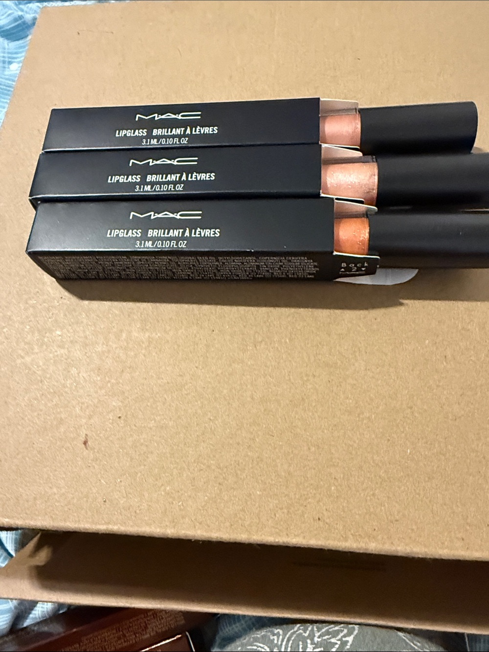 MAC Cosmetics Lipglass Trio in Shimmering Peachy Bronze